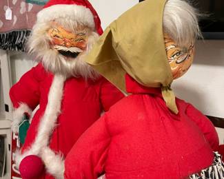 Vintage Anna Lee Santa and Mrs. Clause