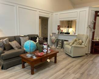Looking across the living room