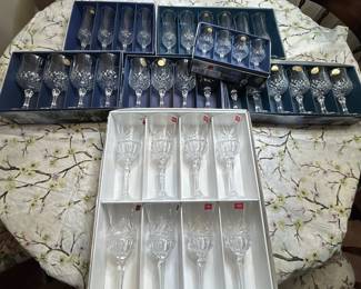 New in Box Crystal Wine and Champagne Glasses