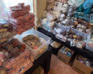 Massive Yarn Collection...this is just a 1/4 of what's available.