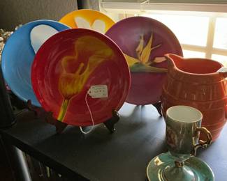 Beautiful flower plates