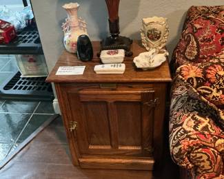 Small wooden ice box