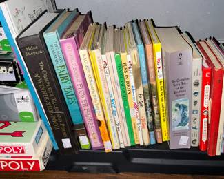 Lots of children’s book, golden book, Dr. Seuss. Books of Fairy Tales