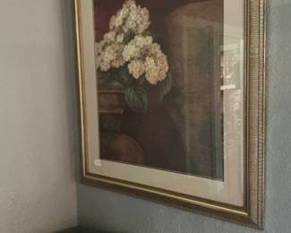 Hydrangeas framed print