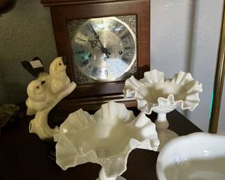 Clock with key, Fenton pieces