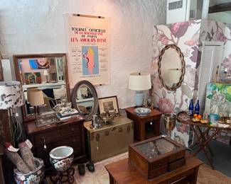 curated home decor, art, furniture