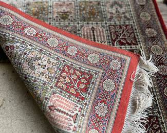 Persian hand knotted silk rugs