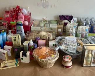 Bath & body sets, toiletries, perfume and hand soaps (new in box)