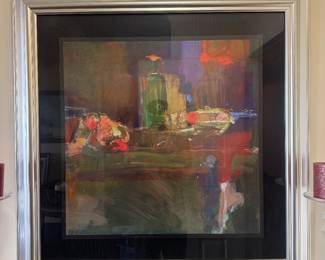 Framed Original Print "Homage to Chardin" by Heidi Coutu (37"W x 37"H)