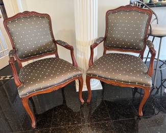 Ethan Allen Upholstered Armchairs 