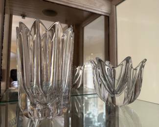 Orrefors Crystal Vase & Bowl