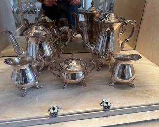 Silver Plate Tea Service Set