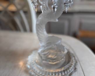 Baccarat Crystal Dauphine Hurricane Lamps (Pair)