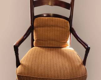 Hickory Chair Co Ladderback Armchair with Upholstered seat and back