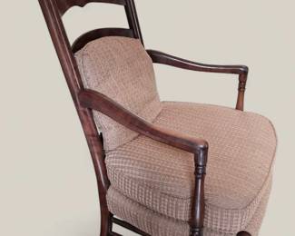 Hickory Chair Co Ladderback Armchair with Upholstered seat and back