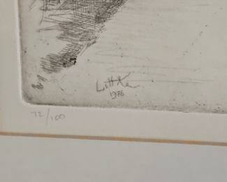 Harold E Little Signed and Limited Edition Etching