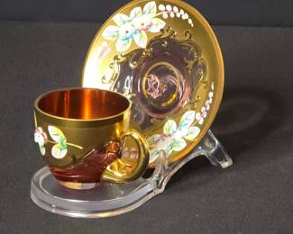 Bohemian Czech Cup & Saucer