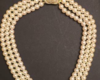 3 Strand Pearl Necklace