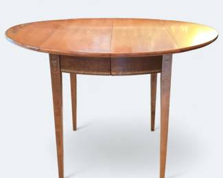 L Hitchcock, Connecticut Stenciled Dining Room Table with 2 leaves