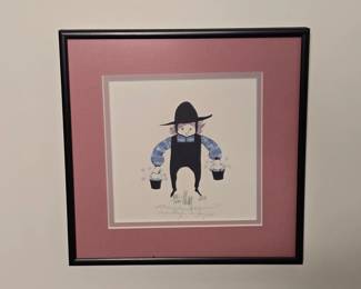 Buckley Moss " Girl with Doll Boy" signed and Limited Edition Print