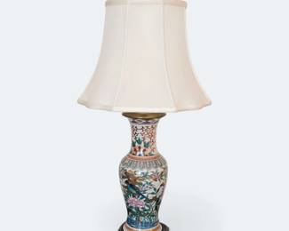 Vintage MCM Chinese Porcelain Table Lamp