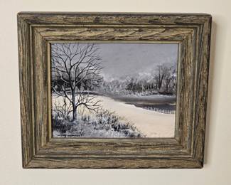 H Guerrant Oil on Board Painting