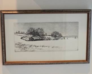 Harold E Little Signed and Limited Edition Etching