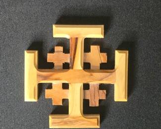 Olive Wood Cross Jerusalem