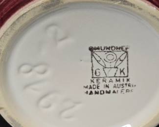 Gmundner Keramik Hand painted Ceramic. Made in Austria