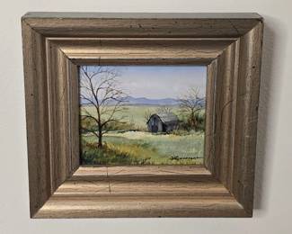 H Guerrant Oil on Board Painting