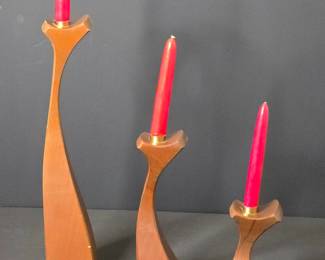 Wooden Candle Holders