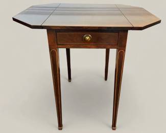 Baker Furniture Drop Leaf Folding End Table