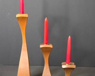 Wooden Candle Holders