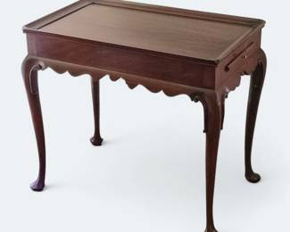 Henkel Harris Queen Anne Style Mahogany Tea Table