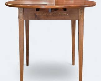 L Hitchcock, Connecticut Stenciled Dining Room Table with 2 leaves