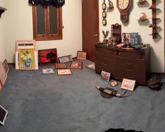 Artwork, Frames, Bassett Dresser, Glass Tv Stand