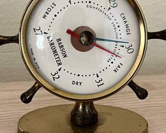 Ship wheel barometer