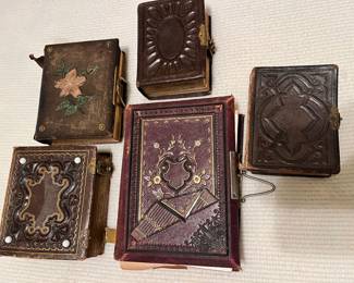 Vintage photo albums from the 1800s