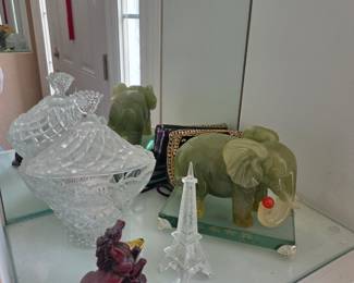 Chinese Jade Carved Elephant Figurine.   $50