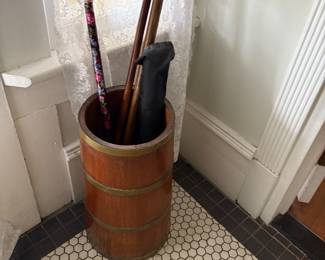 Umbrella stand, canes 