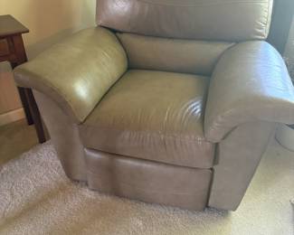 . . . nice grey leather recliner