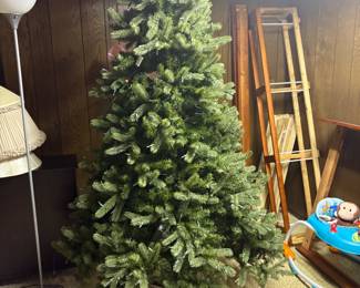 . . . pre-lit Christmas tree