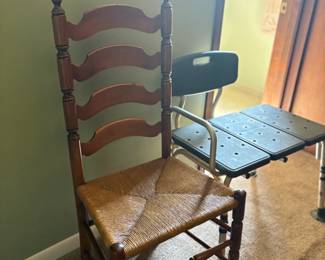 . . . ladderback rush chair