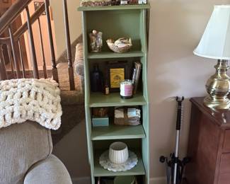 . . .love this open cabinet in a green hue