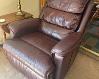 . . . leather recliner -- looks comfy