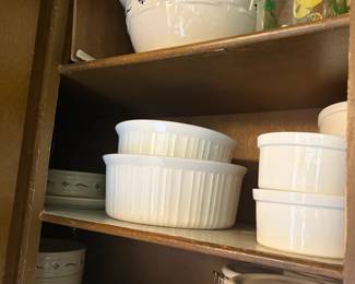 . . . Longaberger bowl and Corning Ware French White bowls