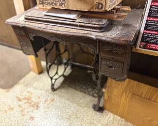 . . . early 1900's oak sewing machine