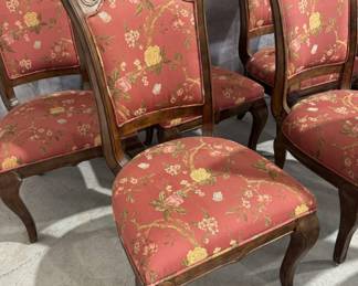 8-Jacobean Style Dining Chairs w/ Cabriole Legs