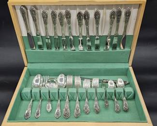 56-Piece Set Sterling Silverware by Wallace