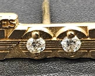 10K Gold & Diamond Pin